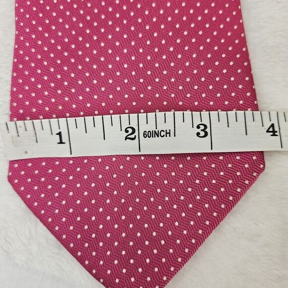 Brooks Brothers Makers 100% Silk Ties Printed in Italy Lot 2 Red Pink Polka Dot - Picture 6 of 7